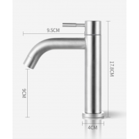 Single cold water wash hand basin tap faucet for bathroom